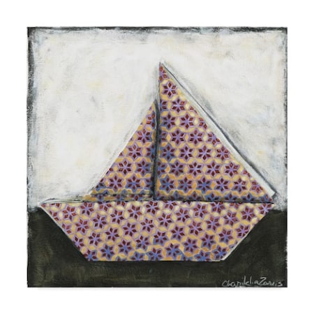 Chariklia Zarris 'Origami Sailboat' Canvas Art,24x24